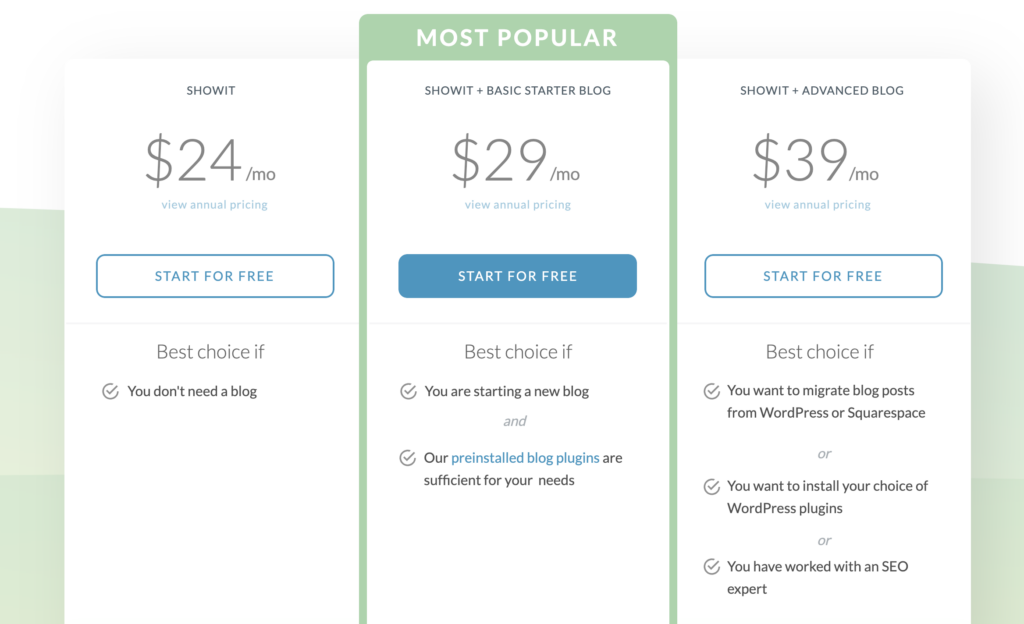 Showit vs squarespace pricing-Showit- mist and mauve studio