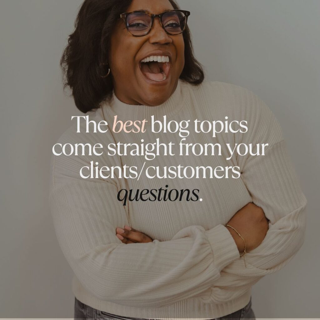 smiling in white sweater for best blog topics blog post
